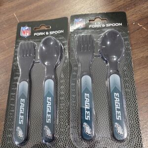New in packaging NFL Philadelphia Eagles Toddler fork and spoon